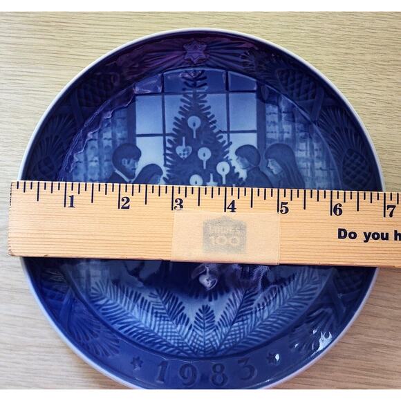 PLATE-ROYAL COPENHAGEN-BLUE CHRISTMAS COLLECTION-MERRY CHRISTMAS-1983 - Picture 7 of 7